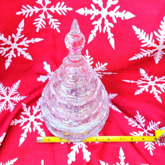 Noel by Fifth Avenue Crystal Lidded Christmas Tree 10.5 inches tall - Picture 3 of 5